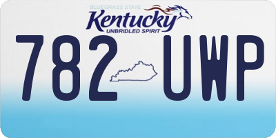 KY license plate 782UWP