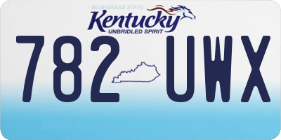 KY license plate 782UWX
