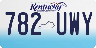 KY license plate 782UWY