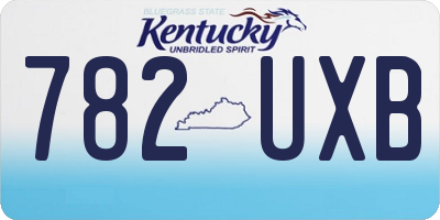 KY license plate 782UXB