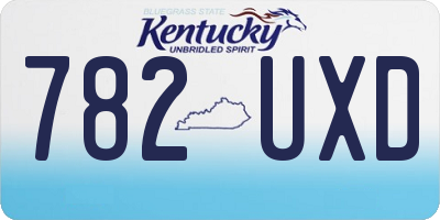 KY license plate 782UXD