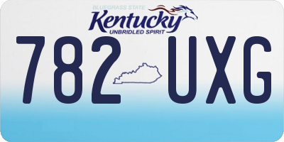 KY license plate 782UXG
