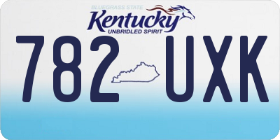 KY license plate 782UXK