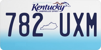 KY license plate 782UXM