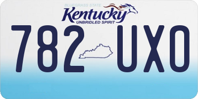 KY license plate 782UXO