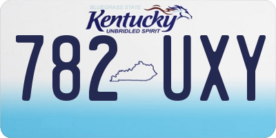 KY license plate 782UXY