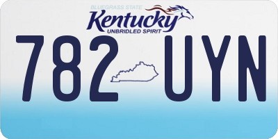 KY license plate 782UYN