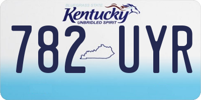 KY license plate 782UYR