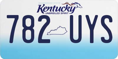 KY license plate 782UYS