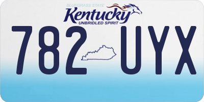 KY license plate 782UYX
