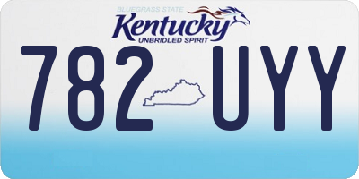 KY license plate 782UYY