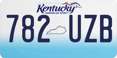 KY license plate 782UZB
