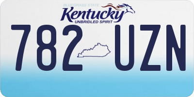 KY license plate 782UZN