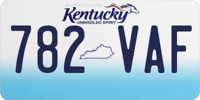 KY license plate 782VAF