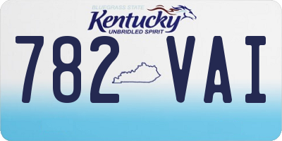 KY license plate 782VAI
