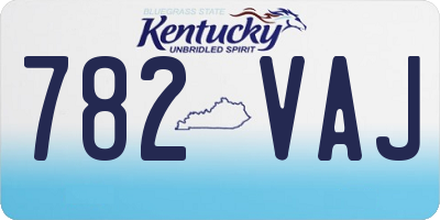KY license plate 782VAJ