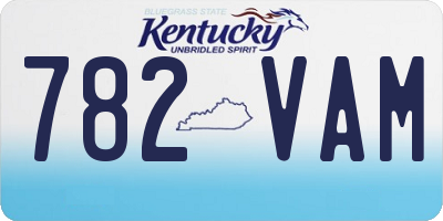 KY license plate 782VAM