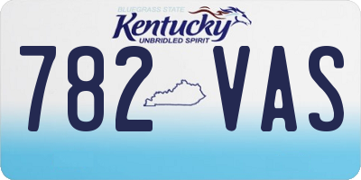 KY license plate 782VAS