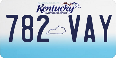 KY license plate 782VAY