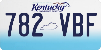 KY license plate 782VBF