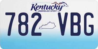 KY license plate 782VBG