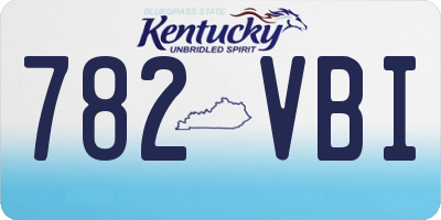 KY license plate 782VBI