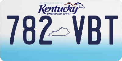 KY license plate 782VBT