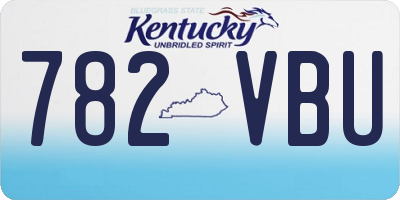 KY license plate 782VBU