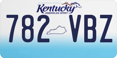 KY license plate 782VBZ