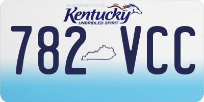 KY license plate 782VCC