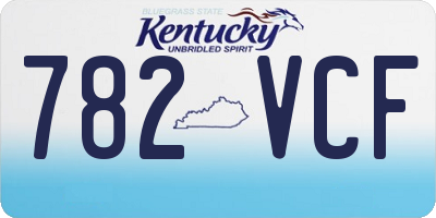 KY license plate 782VCF