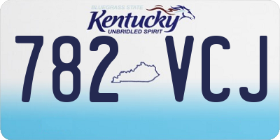KY license plate 782VCJ