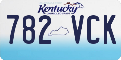 KY license plate 782VCK