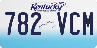 KY license plate 782VCM