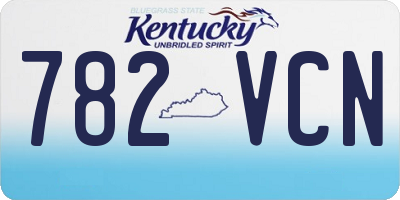 KY license plate 782VCN