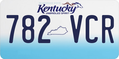 KY license plate 782VCR