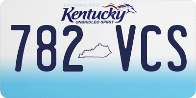 KY license plate 782VCS