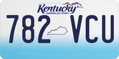 KY license plate 782VCU