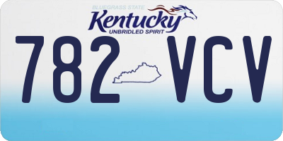 KY license plate 782VCV