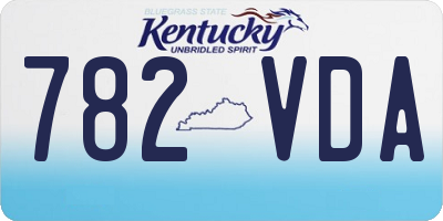 KY license plate 782VDA