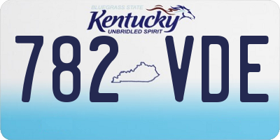 KY license plate 782VDE