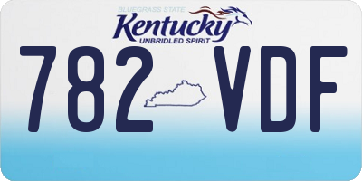 KY license plate 782VDF