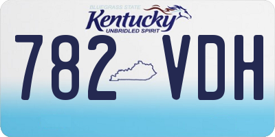 KY license plate 782VDH
