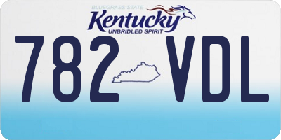 KY license plate 782VDL