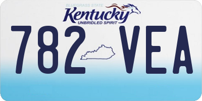 KY license plate 782VEA