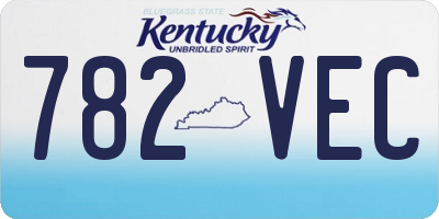 KY license plate 782VEC