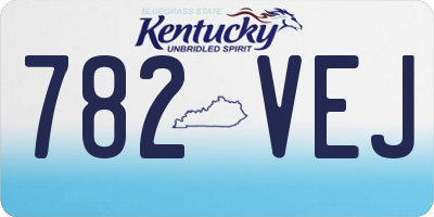 KY license plate 782VEJ