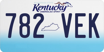 KY license plate 782VEK