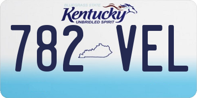 KY license plate 782VEL