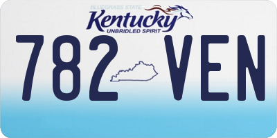 KY license plate 782VEN